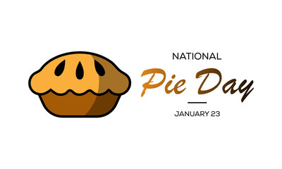 Vector illustration on the theme of National Pie day observed each year on January 23rd.