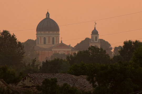  view of Boretto town, italy
