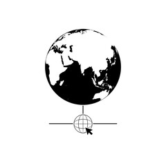 Go to web sign. Internet icon isolated on white background 