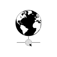 Go to web sign. Internet icon isolated on white background 