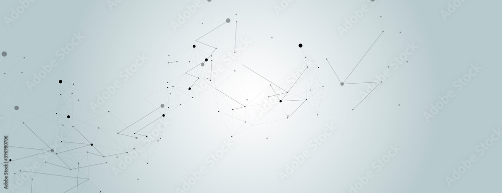 Poster Abstract connect dots for concept design. Technology background concept. Information technology. Vector design