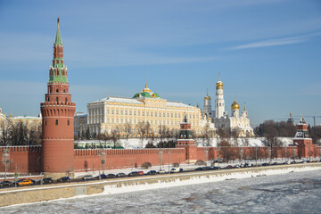 Obraz premium The Moscow Kremlin and the embankment.