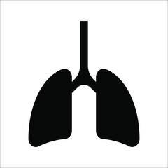 Lungs Vector Icon Design Template