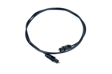 Spdif digital optical audio coaxial cable isolated on a white background