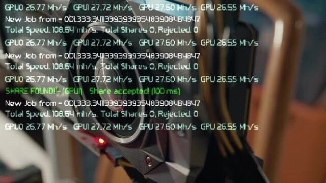 GPU mining concept with card