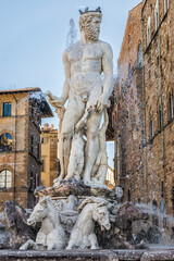 Neptunbrunnen am Piazza della Signoria in Florenz, Italien