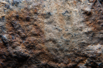 Part of rusty metal crutch