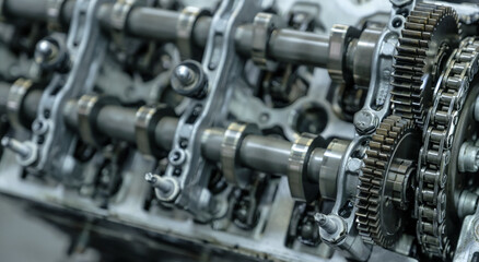 Banner / web: Details / close-up von einem Motor