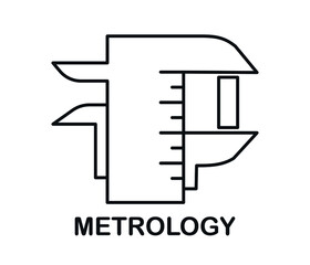 Metrology line icon. Medical element with name icon for mobile concept and web apps. Thinline Metrology concept flat vector for web and mobile.