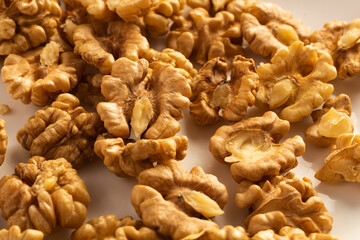 walnuts on a white background