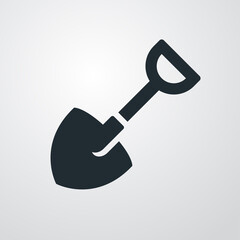 Logotipo pala pequeña en fondo gris