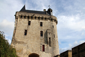 medieval castle in chinon in france