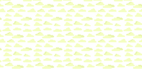 pattern of clouds. vector of yellow clouds on white background