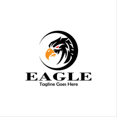 simple eagle head design logo