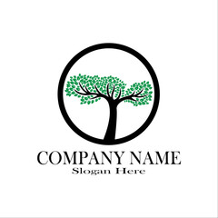 Obraz premium Tree leaf go green logo and symbols