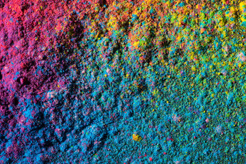 Fototapeta premium Colorful powder macro close up