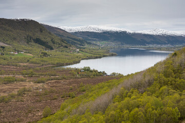 View from from Snipsøyrdalen, Hareid, Norway