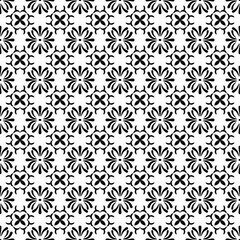 Abstract geometric seamless pattern. Black and white style pattern. Black lines on white background.