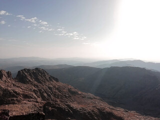 mountains in the morning