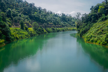 Fototapeta na wymiar Beautiful estuary of Kenyir lake in Malaysia