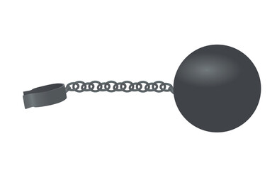 Leg chain isolated. vector illustration