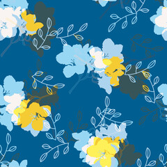 Beautiful seamless floral pattern background.