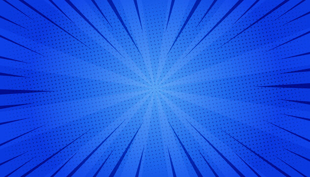 Abstract blue comic zoom vector