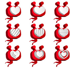 Social media buttons with alien ears