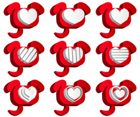 Social media buttons with dog ears