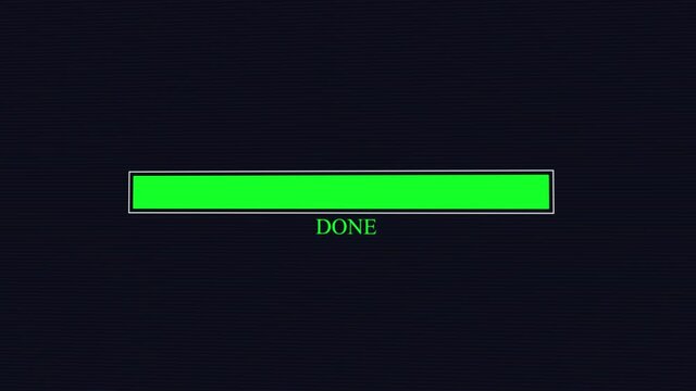 Loading progress bar video background.