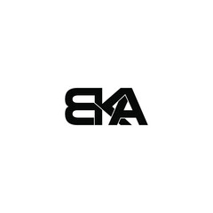 bka letter original monogram logo design