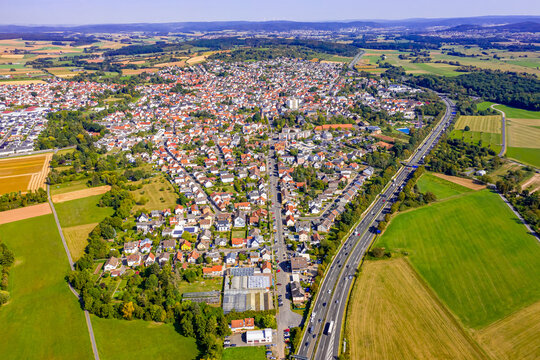 Langenselbold aus der Luft | Luftbilder vom Dorf Langenselbold in Hessen