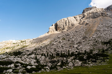 Beautiful Mountain landscape at the Dolomites, Trentino Alto Adige, South Tyrol in Italy.