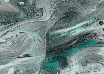 Zielono turkusowe kamienno marmurowe tło i tekstura. - obrazy, fototapety, plakaty