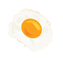 One fried egg. vector illustration