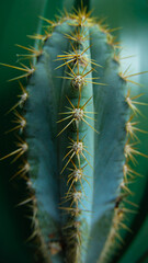Spikes needles on a potted cactus plant in Sydney Australia