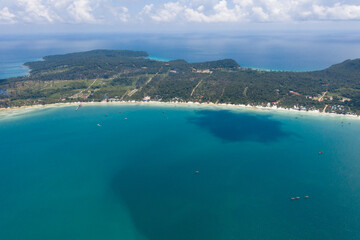 Aerial panorama of Koh Rong and Samloem