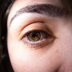 Obraz premium Close up of a colourful Human eye