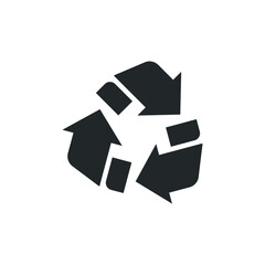 Recycle, eco glyph vector icon
