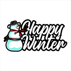 merry christmas snowman