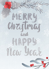 Obraz na płótnie Canvas Merry Christmas. Holiday card