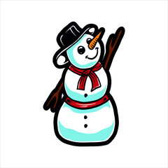 snowman isolated