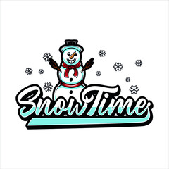 christmas card with snowman