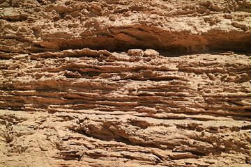 Amazing texture of the Rock Formation along the Mountain Road of Atacama Desert in Northern Chile, South America