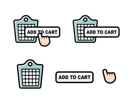 Add to cart bag button logo icon symbol design free download