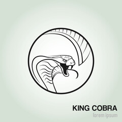 illustration of a king cobra