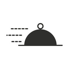 fast delivery service food restaurant silhouette icon
