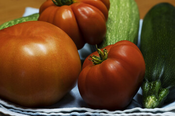 vegetables on a table