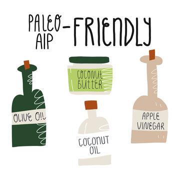 Paleo and AIP friendly, anti-inflammatory nutrition compatible spices. Olive and coconut oils and butter, apple vinegar.