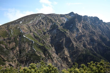 landscape with mountains in Yatsugatake, Nagano, Japan